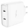 Trust Maxo Cargador GaN 65W 2xUSB-C Blanco con Cable USB-C de 2m
